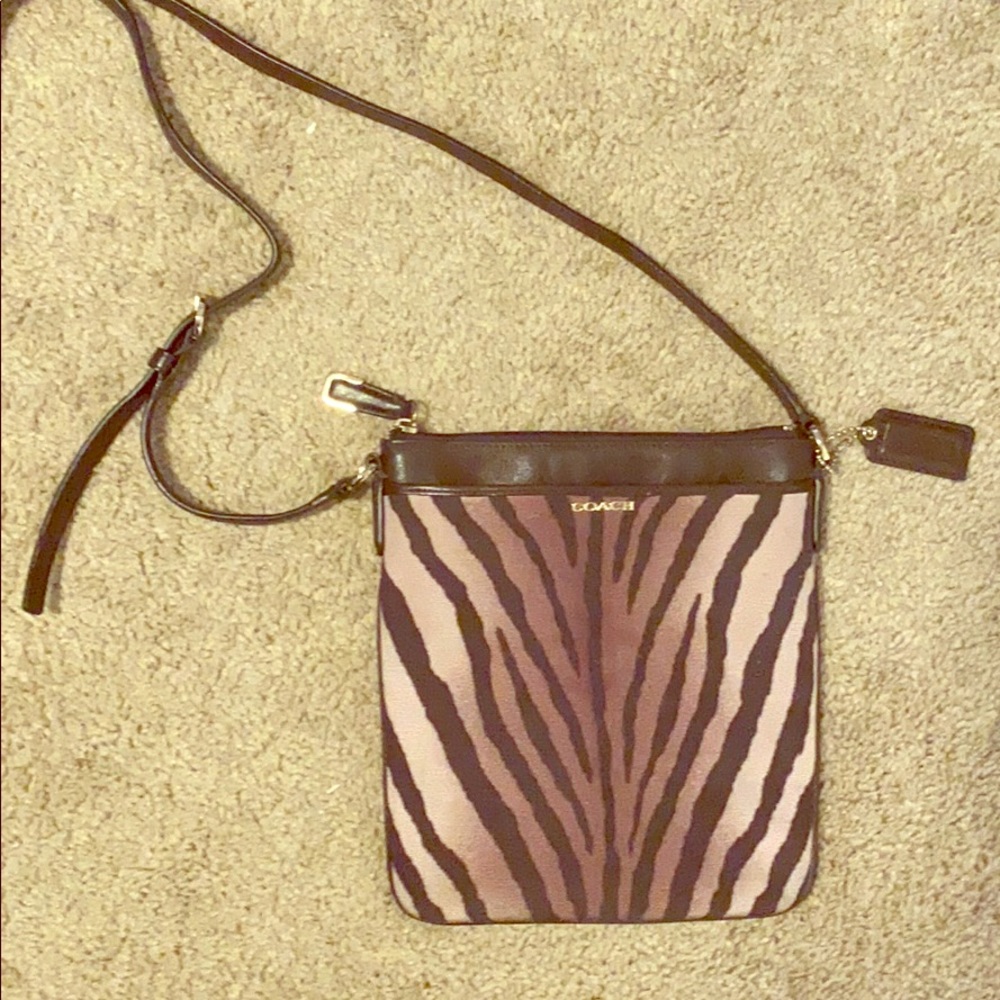Coach Crossbody Purse - zebra print